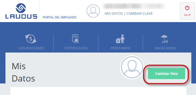 Software de Remuneraciones, subir foto Portal de Empleados